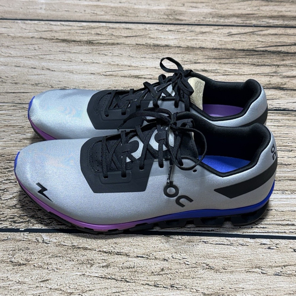 On Cloud Running Shoes Mens 9 Cloudflash Sensa Lunar Amethyst Silver NEW - Picture 2 of 10